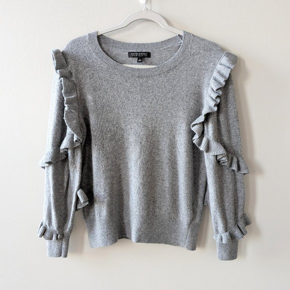 Banana Republic Italian SuperLoft Ruffle Crew Sweater - Picture 3 of 8